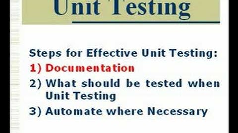 Unit Testing in Software Testing Projects