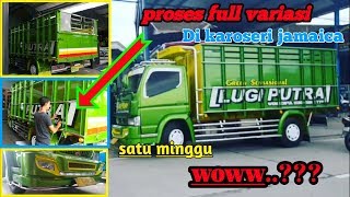 Satu minggu Proses truk mbhois full variasi minimalis || karoseri jamaica