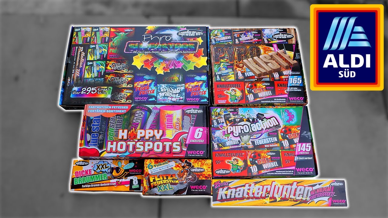 Aldi Süd Jugendfeuerwerk Sortiment ab Dezember | Alle Artikel