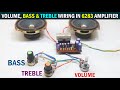 Volume, Bass & Treble Connection in 6283 Double Channel Audio Amplifier Board