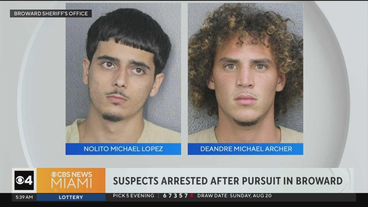 Two in custody after weekend police chase in Broward - YouTube