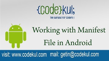 Android Tutorial 2019 - Working with Manifest File in Android