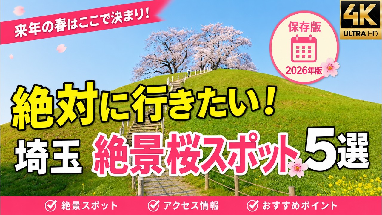 2026保存版】埼玉の桜が最強すぎた…！高崎線で行く絶景お花見ルート5選