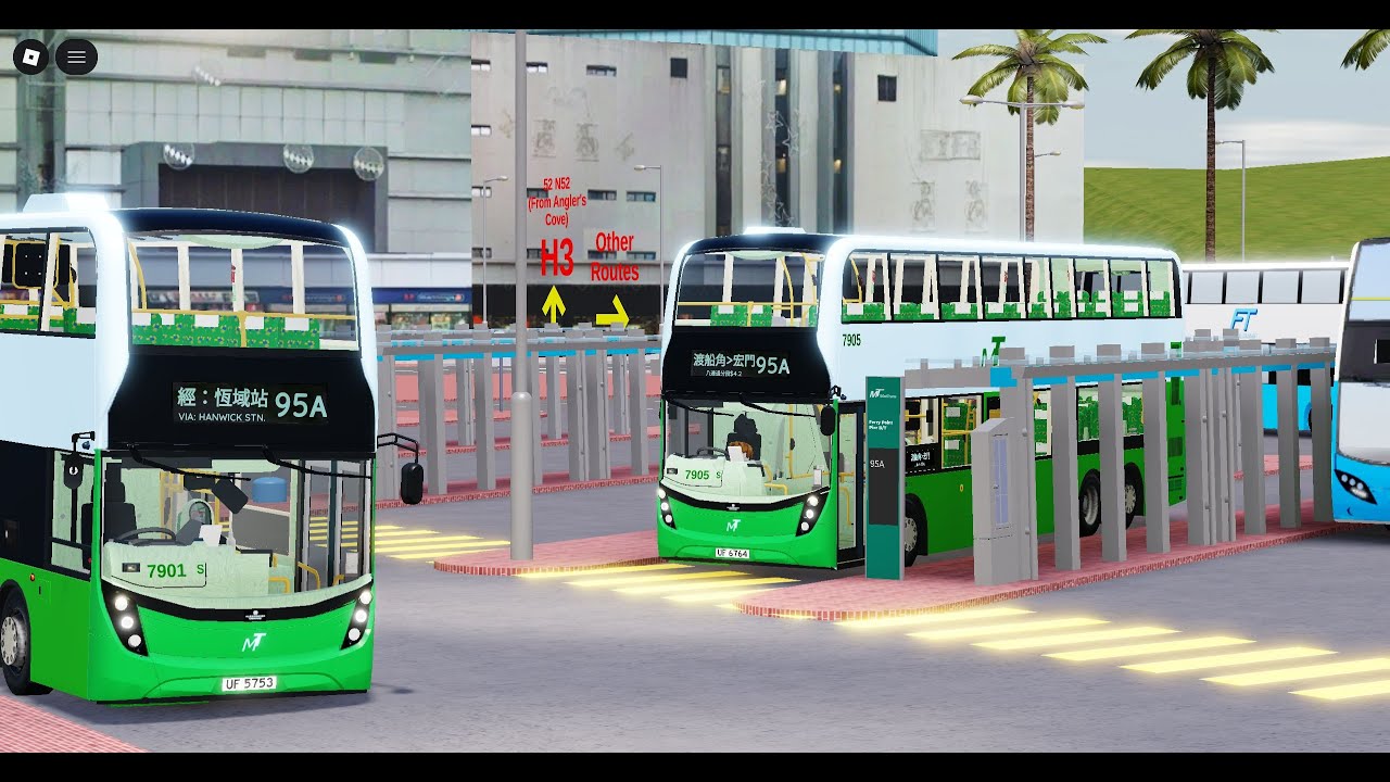 [Roblox Gameplay Ep1219] Roblox 恆域95A線(往科創城二期) Hanwick Route 95A(to InnoCity Phase 2)