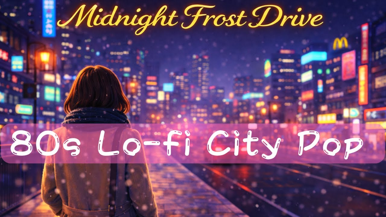 【80s City Pop】Midnight Frost Drive｜冬の夜に聴くシティポップ｜作業用・ドライブBGM