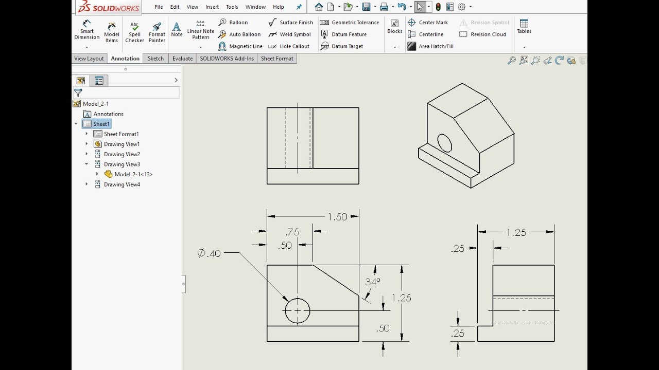 SolidWorks Drawing Sheet