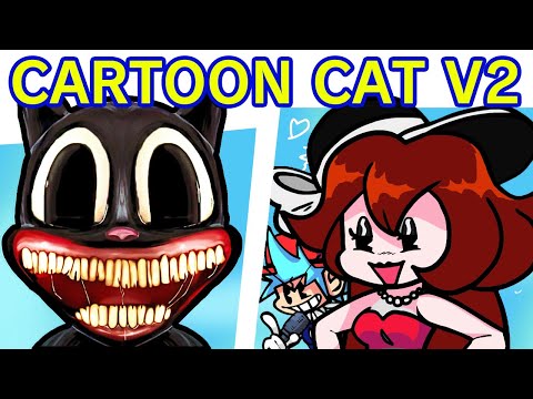 Видео: Friday Night Funkin' VS Cartoon Cat 2.0 FULL WEEK + Cutscenes (FNF Mod/V2) (BF/GF/Siren head)