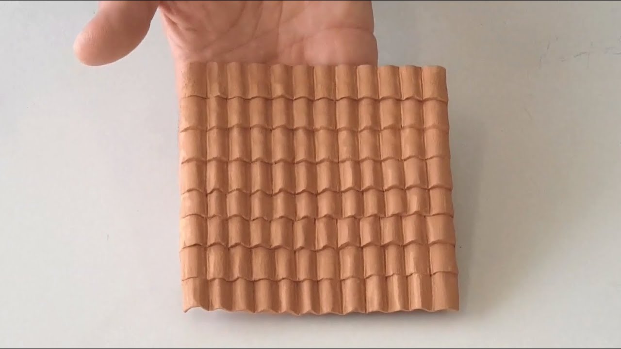 How to make a rustic CLAY ROOF for MODELS without using tiles 