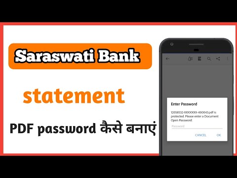 How to open saraswati bank pdf password