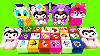 Looking For Team Paw Patrol In Kuromi bags With CLAY Coloring | Unboxing Toys | ASMR Video
