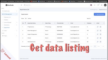 Laravel 11 Department List View Tutorial | HR Management