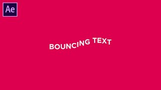 How to Create Bouncing Text Animation | Motion Graphics | After Effects Tutorials