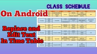 How to Edit and Replace Text in the image of a Time Table / Schedule. | Without Photoshop screenshot 4