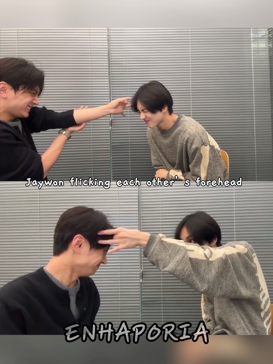 their faces when they flick each other’s forehead😭 #enhypen #enhypenjay #jungwon #enhypenmembers