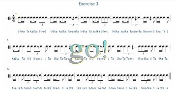RHYTHM EXERCISE - Intermediate And Advanced Level #musiclessons #learningmusic