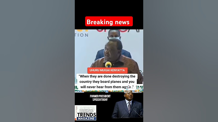 Former President Uhuru Kenyatta Speech today encourages GEN-Z to stand-up #uhurukenyatta