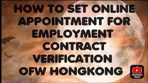 how to set online appointment for employment contract verification in Hongkong  #ofwhk #RelzMot