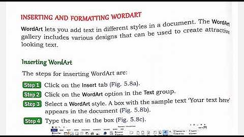 Class - 5, Computer, Chapter - 5, Inserting and Formatting WordArt, By - Natwar Kumar