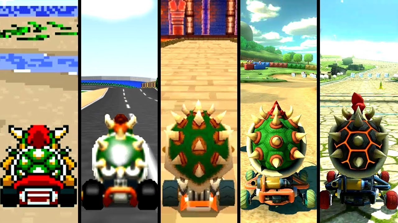Evolution of Bowser in Mario Kart (1992-2020) 