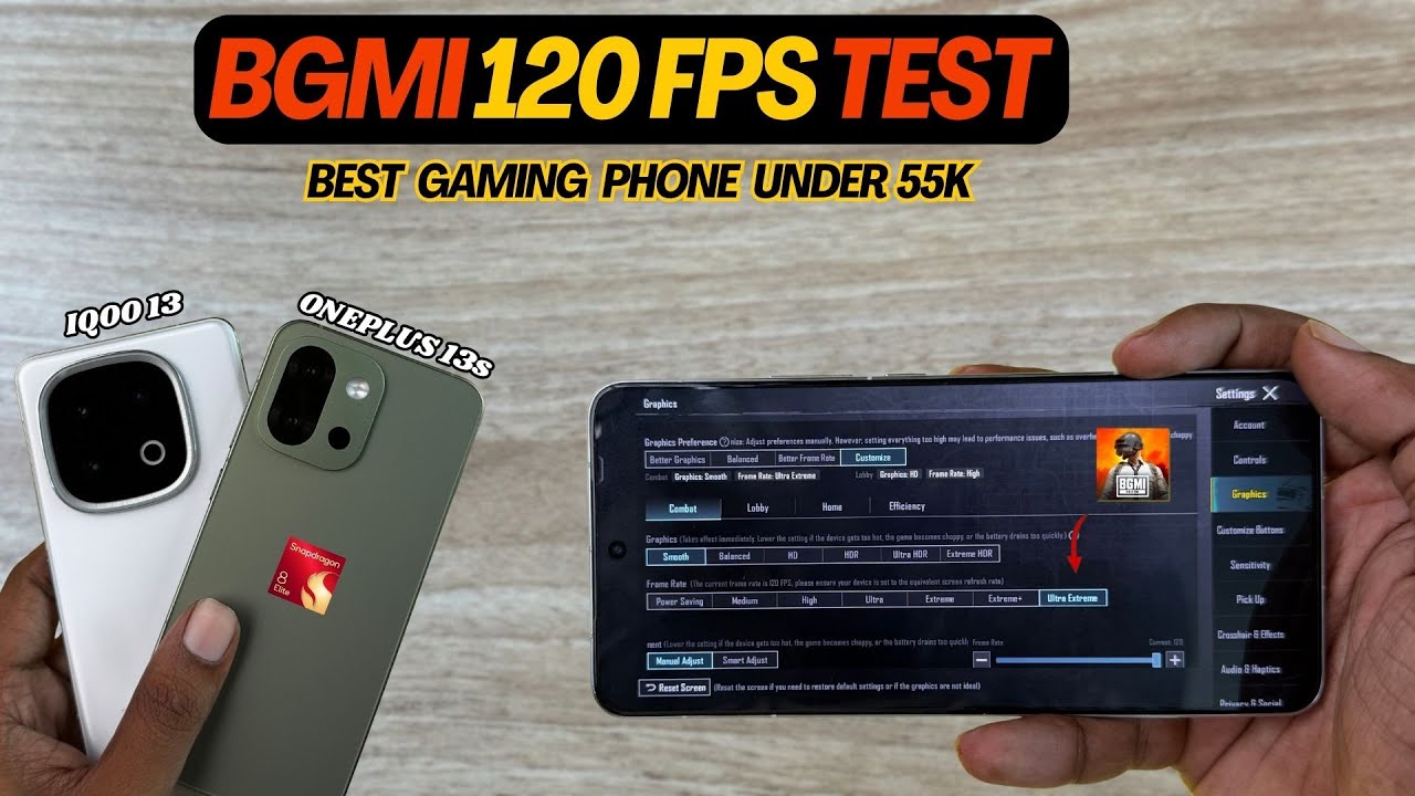 IQOO 13 vs ONEPLUS 13s BGMI Test | FPS Meter, Heating and Battery Drain | CRAZY BOT