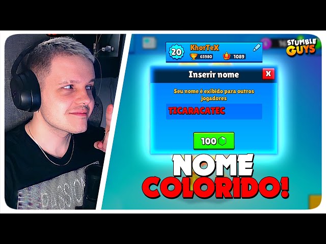 😱 REVELEI COMO TER NOME COLORIDO NO STUMBLE GUYS! ⭐ ‹ KHORTEX › 