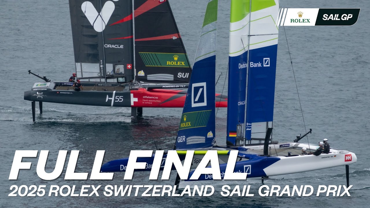 Полный финал | Гран-при Rolex Switzerland Sail 2025 | 🇦🇺 v 🇩🇪 v 🇨🇭 | SailGP