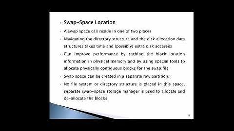 CS 204 Operating System Module 6 : Swap Space