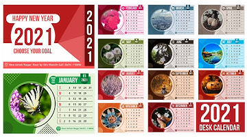 How To Design Desk Calendar 2021 In CorelDRAW | CorelDRAW Tutorial | Free Calendar Template | 2021