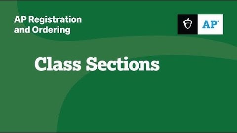 Class Sections