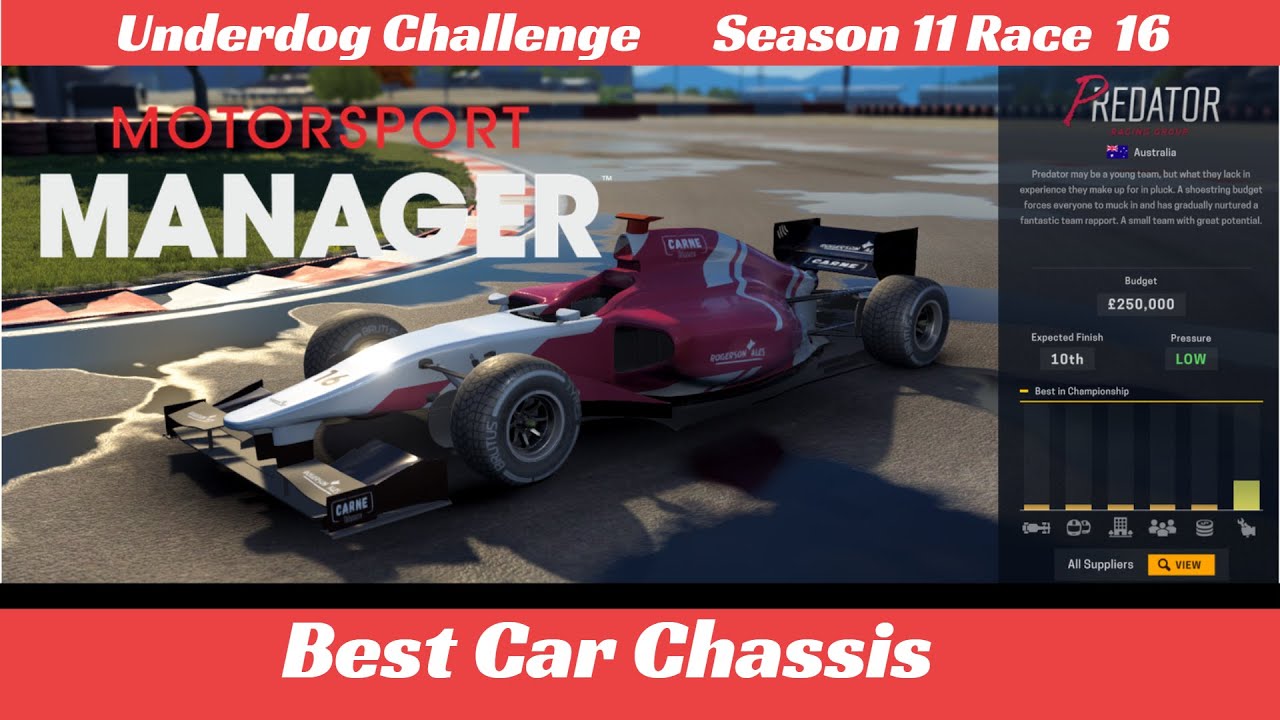 Motorsport Manager Best Car Chassis 113 Underdog Challenge YouTube