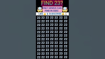 👉"Can You Find 23 in 5 Seconds?🤯|Only Genius Can Solve This #shorts"#viral #ytshorts #trending