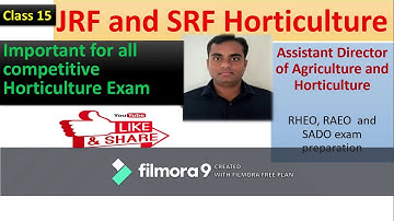 JRF AND SRF HORTICULTURE STUDY CLASSES | ASSISTANT DIRECTOR OF HORTICULTURE CLASSES