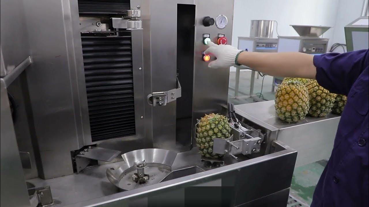 Del Monte Automatic Pineapple Peeler Corer Machine Automatic Pineapple Peeling Coring Machine Commercial Pineapple Peeler