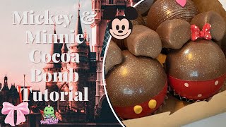 Mickey &amp; Minnie Mouse Inspired Hot Cocoa Bombs | How To Make Hot Cocoa Bombs Step By Step Using BWB