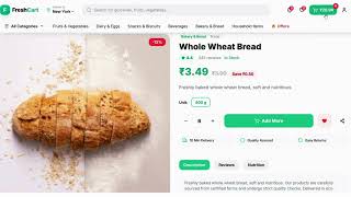 FreshCart Grocery Website UI Design in HTML CSS | Modern Ecommerce Website Design