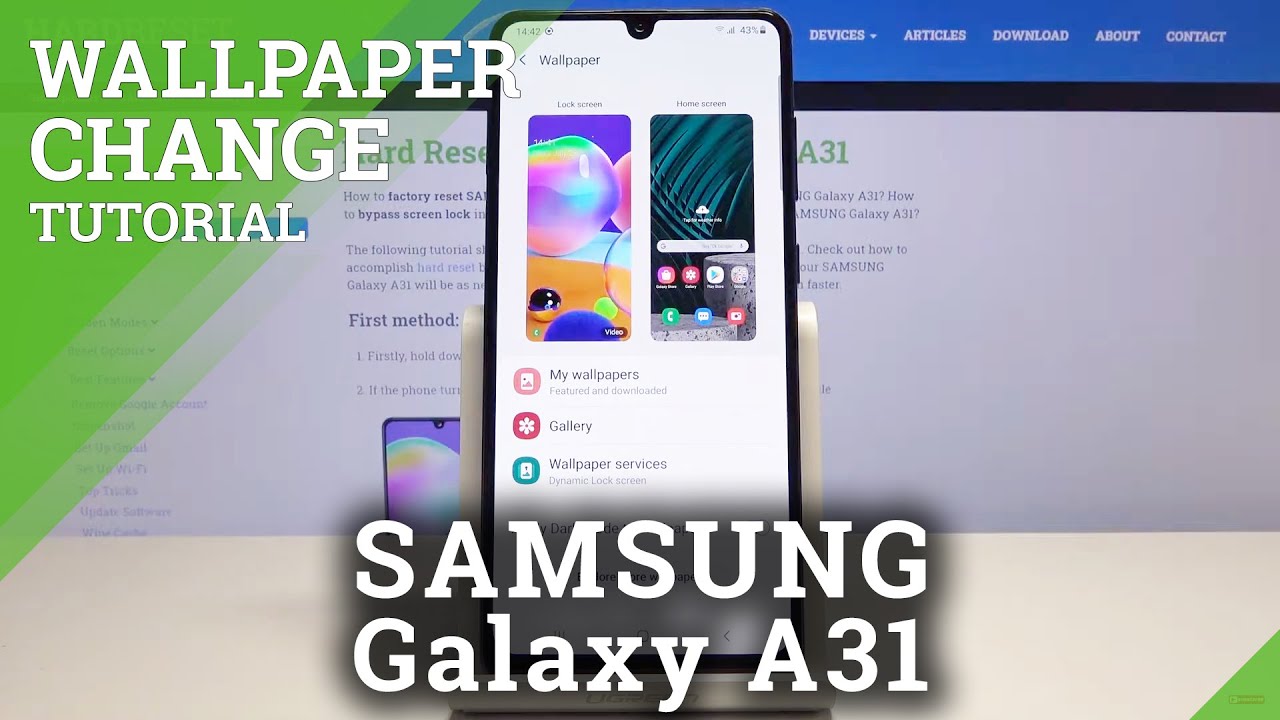 How To Change Wallpaper In Samsung Galaxy A31 Youtube