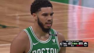 Jayson Tatum game winning 3 pointer over Giannis Antetokounmpo | Bucks vs Celtics