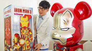 BEARBRICK IRON MAN MK 42 BATTLE DAMAGE VERSION 1000% UNBOXING