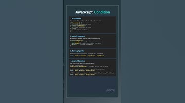 JavaScript Conditional Statements Overview