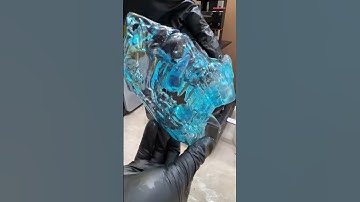 Blue Transparent Resin Oni Mask #3 STL available on Kawaiiwong.com @ANYCUBIC3D photo. mono x2