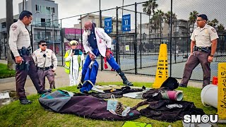 𝗠𝗢𝗩𝗘 𝗜𝗧 𝗢𝗥 𝗟𝗢𝗦𝗘 𝗜𝗧:Officials Enforce Property Rules During Venice Homeless Cleanup
