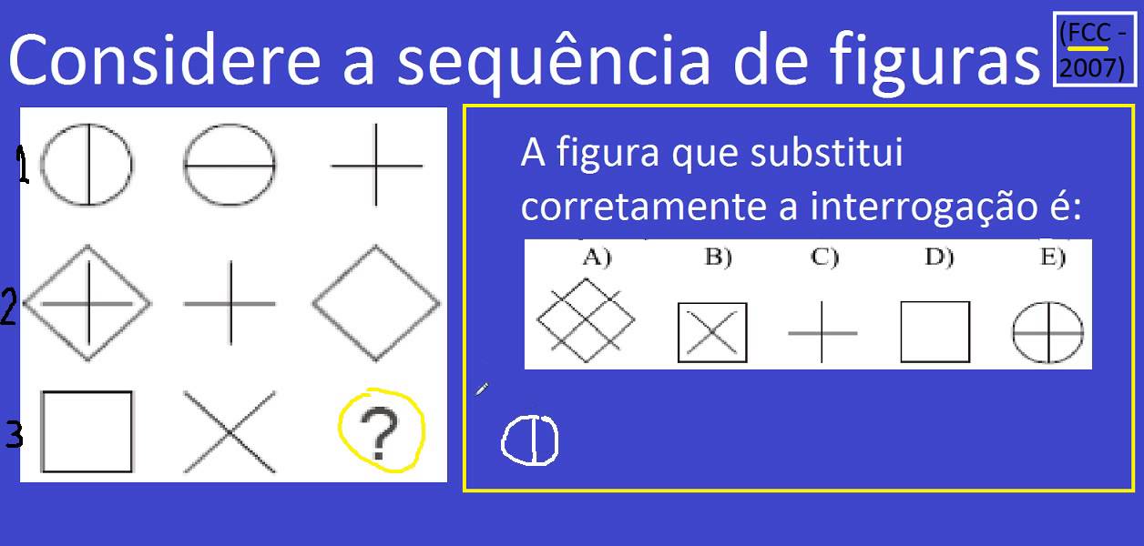 Raciocínio Lógico Sequência Figura Teste psicotécnico QI Quociente