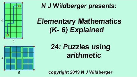 Puzzles using arithmetic | Elementary Mathematics (K-6) Explained 24 | N J Wildberger
