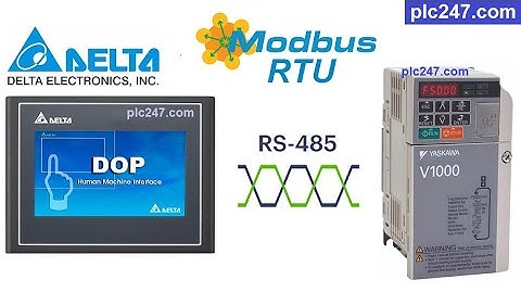 Delta HMI "Modbus RTU" Yaskawa V1000 Tutorial