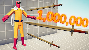 1.000.000 DAMAGE SWORD 1 vs 1 EVERY UNIT - Totally Accurate Battle Simulator TABS