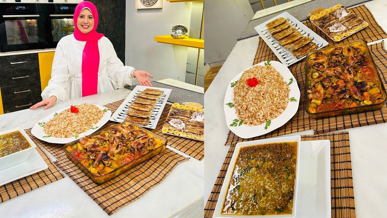 العزومة مع الشيف فاطمة أبو حاتي | صينية المستعجلين - البامية الويكا - مطبق الفطار السريع