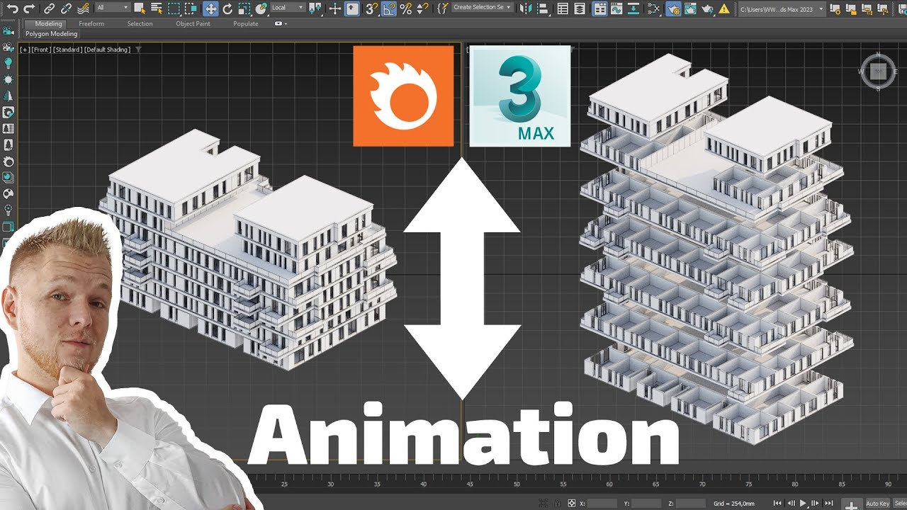 How to animate a building in 3ds Max | Ejezeta