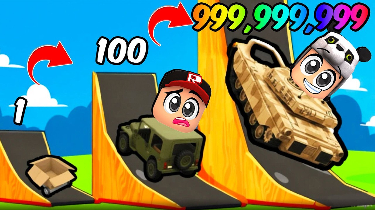 1 Metreden 9.999 Metreye! En YAVAŞ ASKER Arabadan EN HIZLI Süper ASKER Arabaya! 🚗⬆️ - Roblox