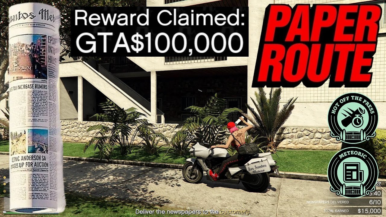 Paper Route Guide (Odd Jobs) A Safehouse in the Hills • GTA 5 Online ...