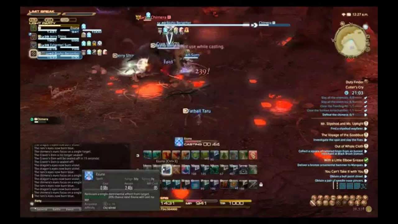 FF14AAR Level 38 Dungeon Cutter's Cry Final Boss fight YouTube